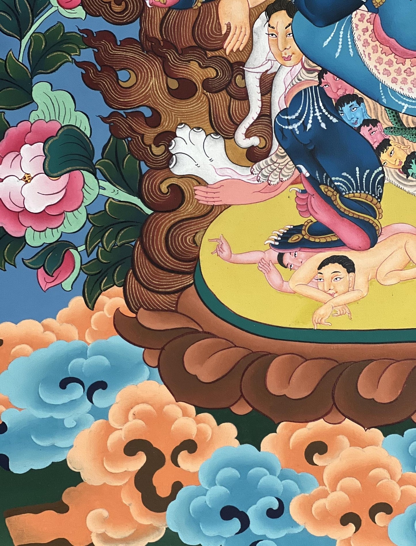 Vajrakilaya/ Vajrakila/ Dorje Phurba Original Hand - painted Artist Signed, Blessed Masterpiece Tibetan Thangka Painting/ Tantric Deity - Tibetan Thangka Art