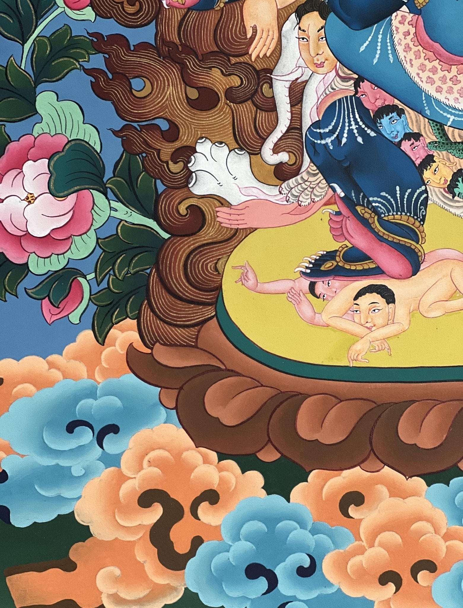 Vajrakilaya/ Vajrakila/ Dorje Phurba Original Hand - painted Artist Signed, Blessed Masterpiece Tibetan Thangka Painting/ Tantric Deity - Tibetan Thangka Art