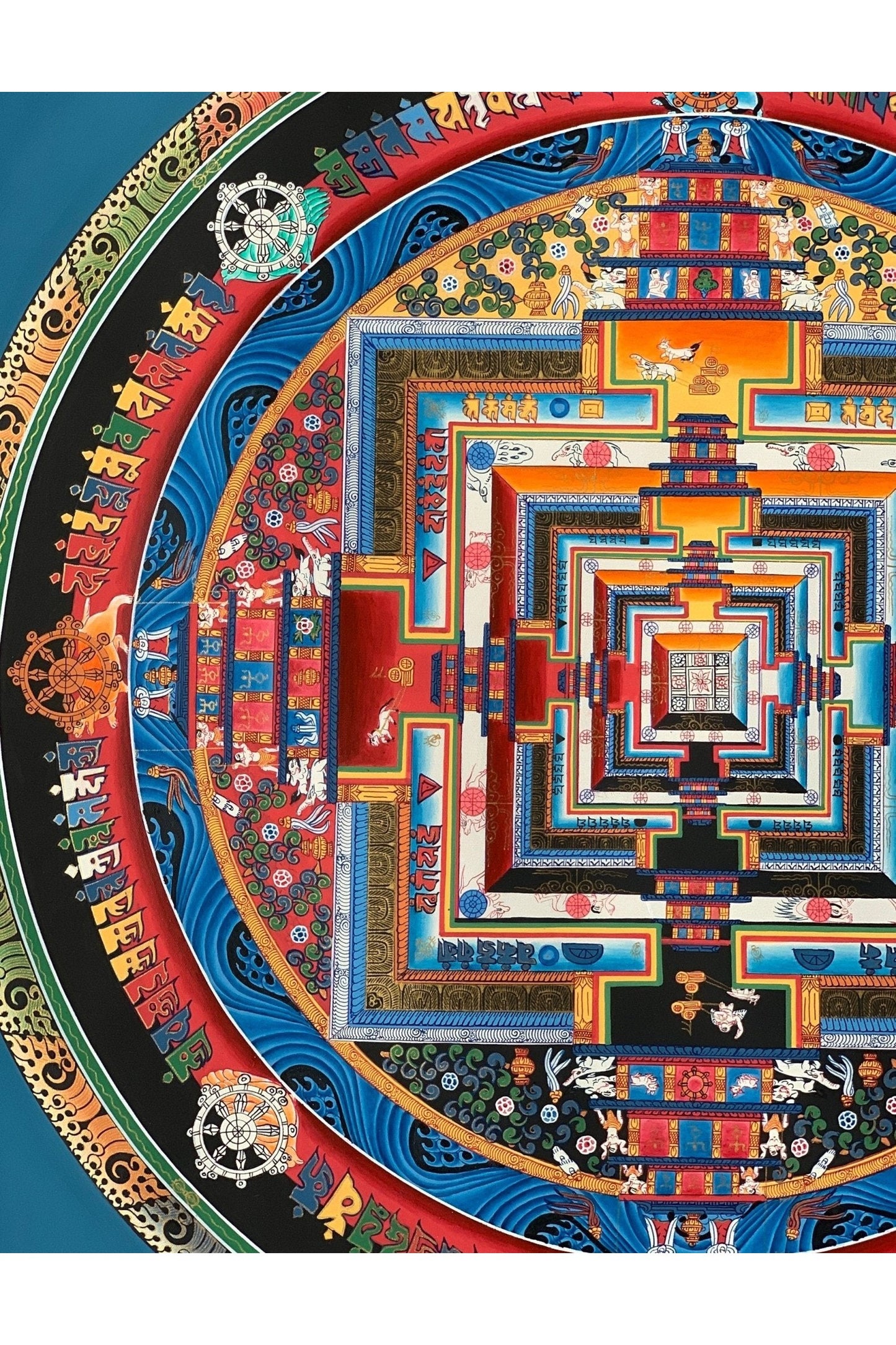 Wheel of Life/ Kalachakra Mandala/High - Quality Tibetan Thangka Painting/ Wall Hanging Original Meditation Art - Tibetan Thangka Art