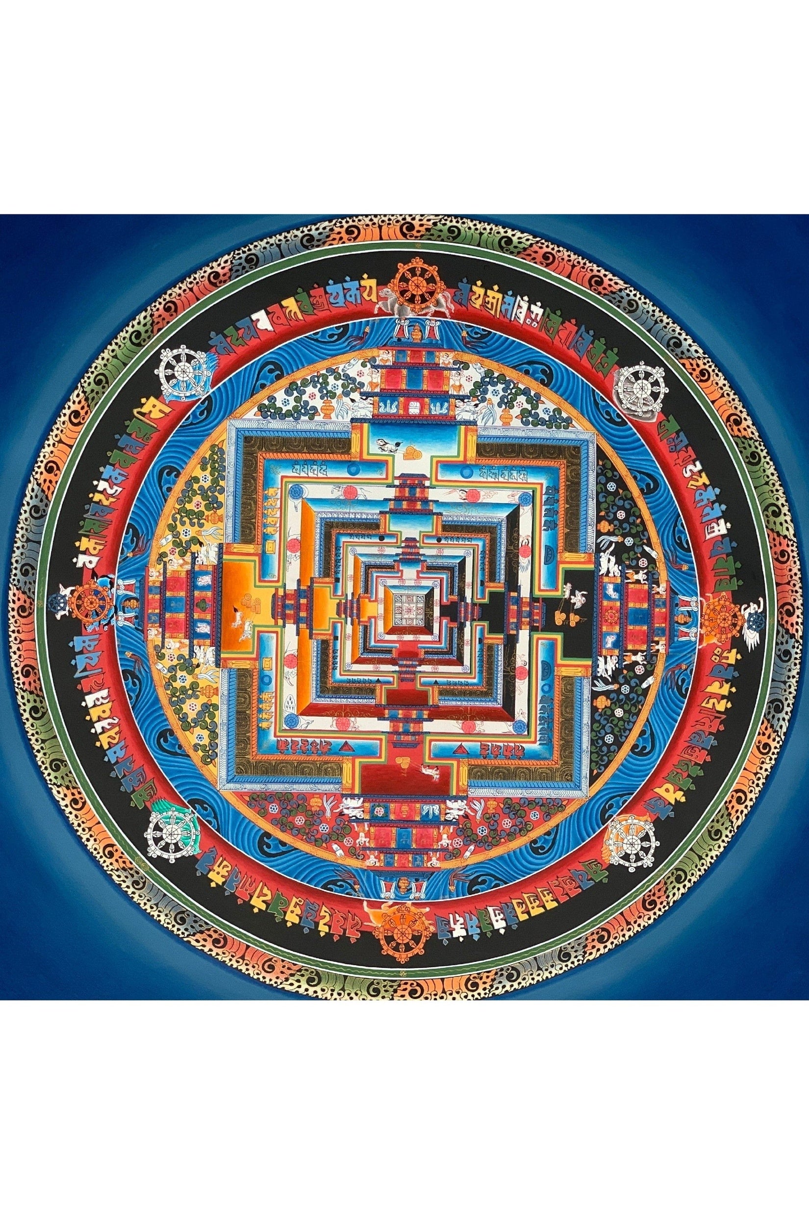Wheel of Life/ Wheel of Time/ Kalachakra Mandala High - Quality Tibetan Thangka Painting Original Meditation Art - Tibetan Thangka Art