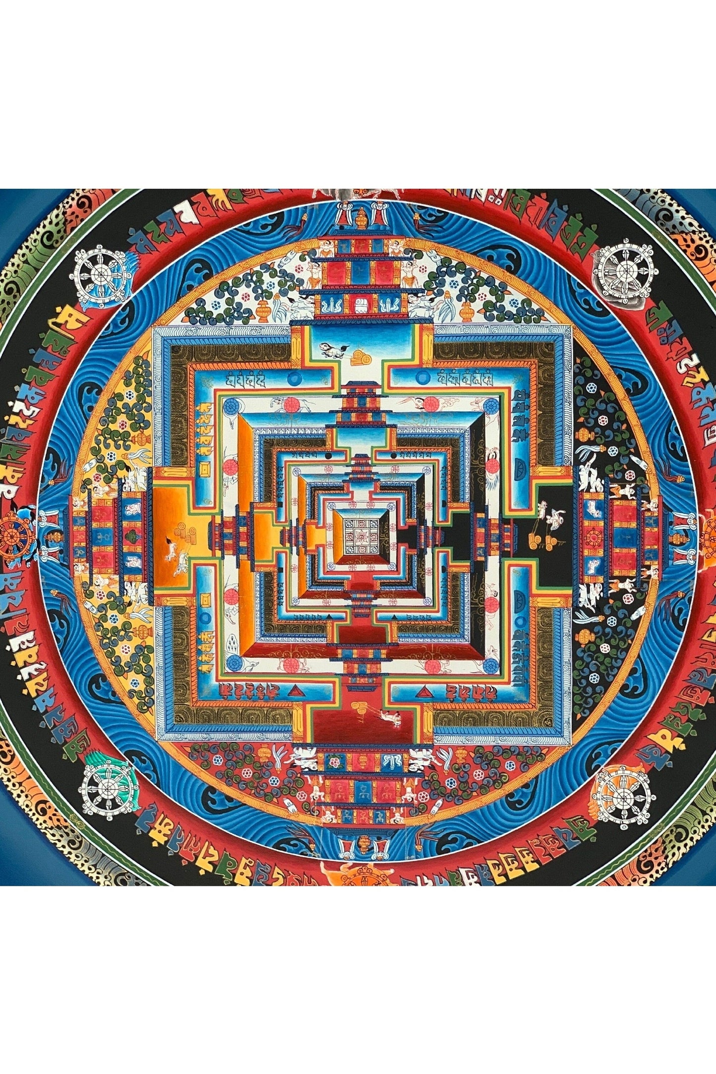 Wheel of Life/ Wheel of Time/ Kalachakra Mandala High - Quality Tibetan Thangka Painting Original Meditation Art - Tibetan Thangka Art