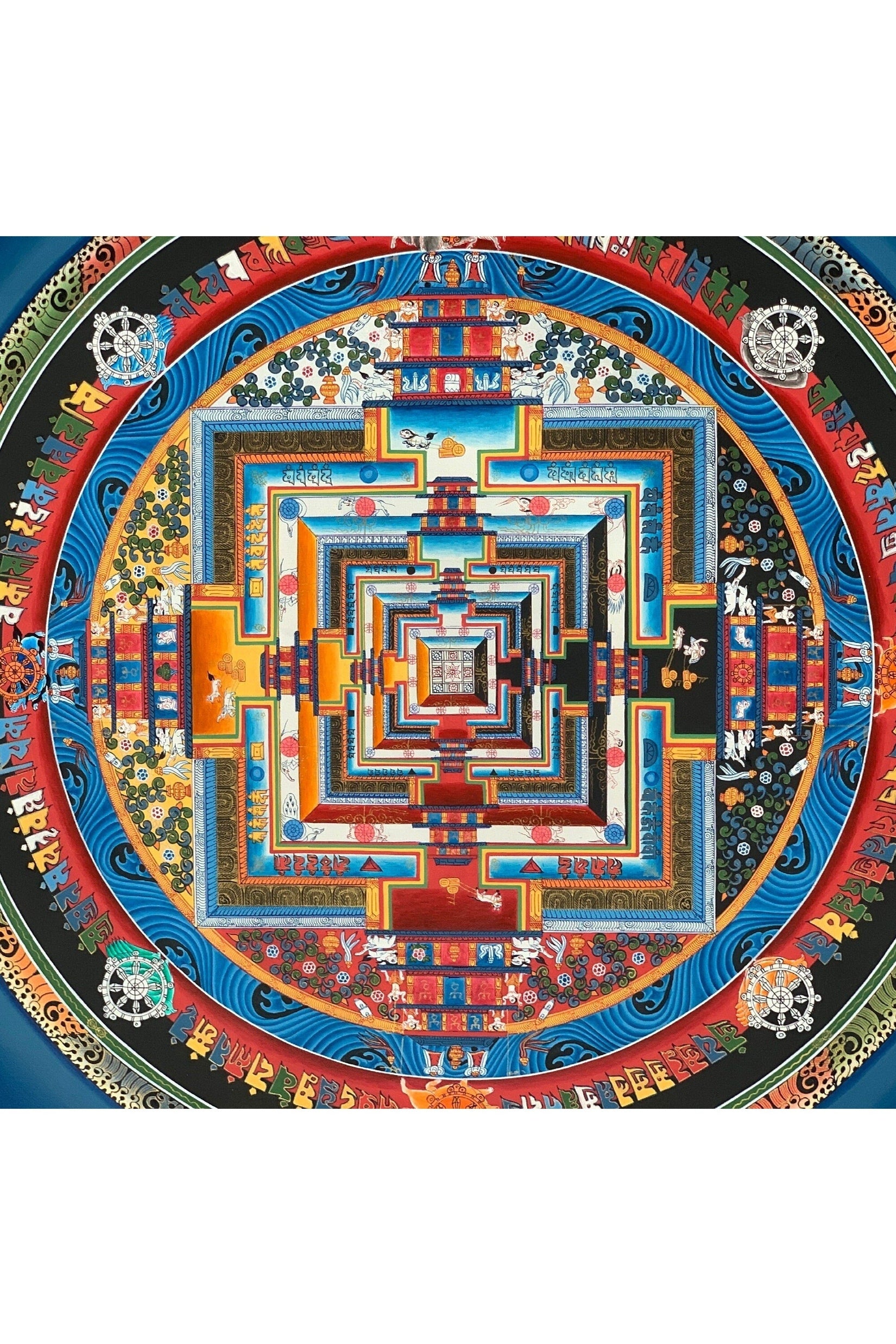Wheel of Life/ Wheel of Time/ Kalachakra Mandala High - Quality Tibetan Thangka Painting Original Meditation Art - Tibetan Thangka Art