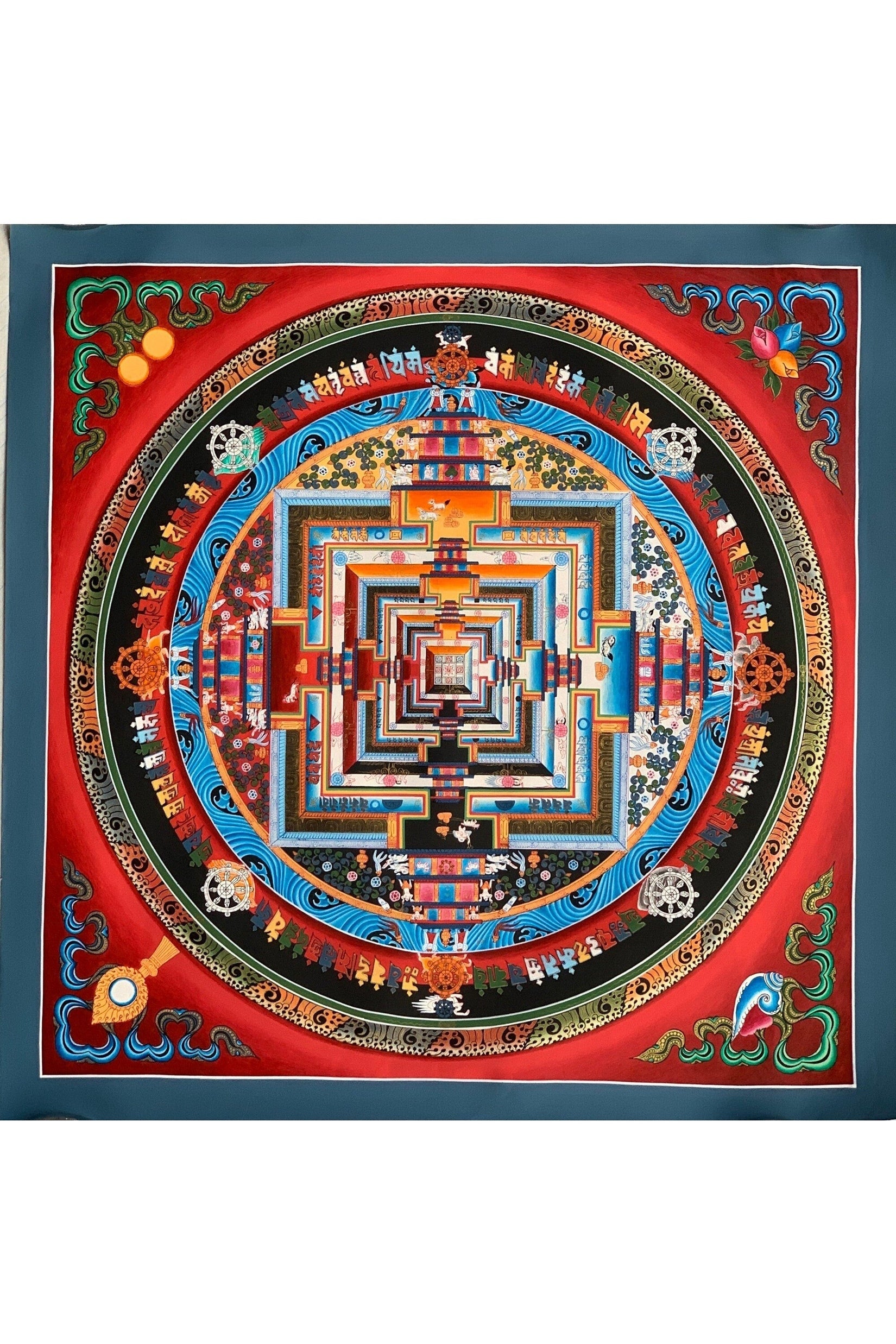 Wheel of Life/ Wheel of Time/ Kalachakra Mandala High - Quality Tibetan Thangka Painting Original Meditation Art - Tibetan Thangka Art