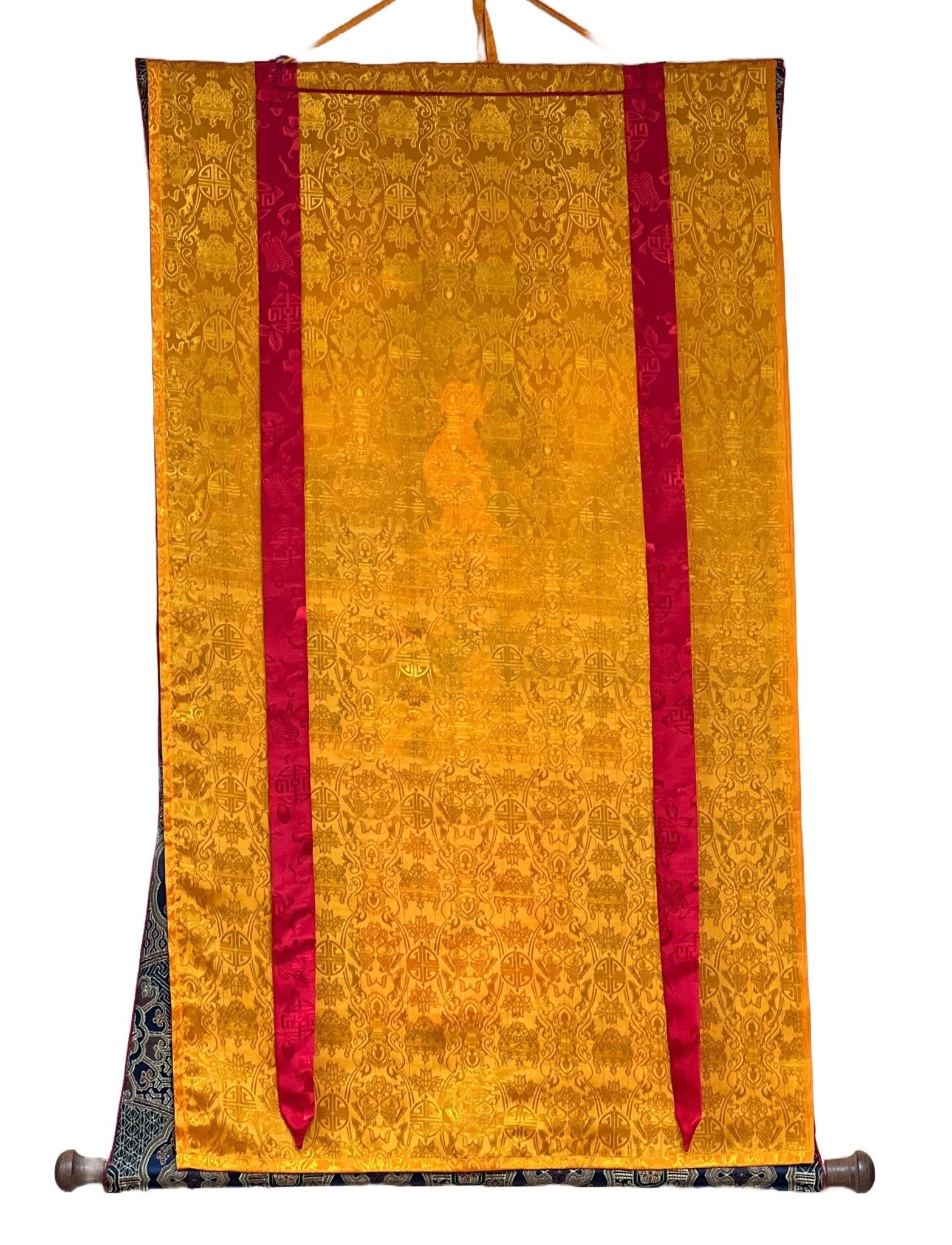 White Tara / Mother Goddess / Original Hand Painted Masterpiece Tibetan Compassion Meditation Thangka Painting with Premium Silk Brocade - Tibetan Thangka Art